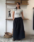 Falda Lisboa Drill Negra