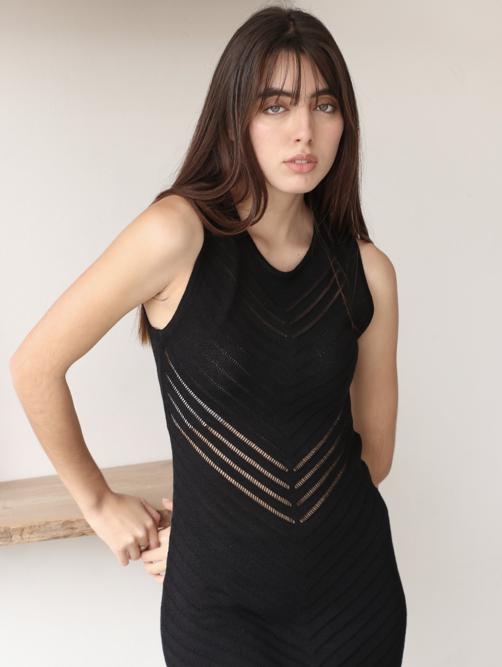 Vestido Tejido Negro