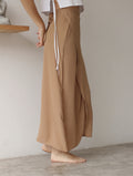 Falda Wrap Midi Beige