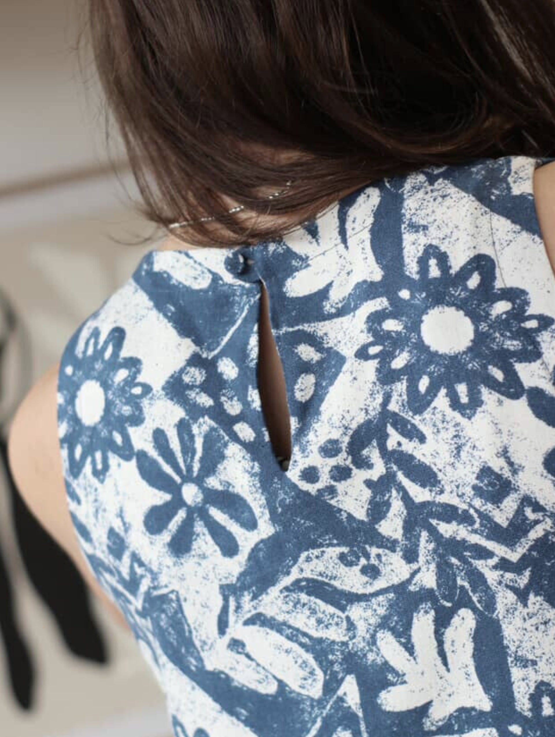 Vestido Lucrecia de Lino Azul