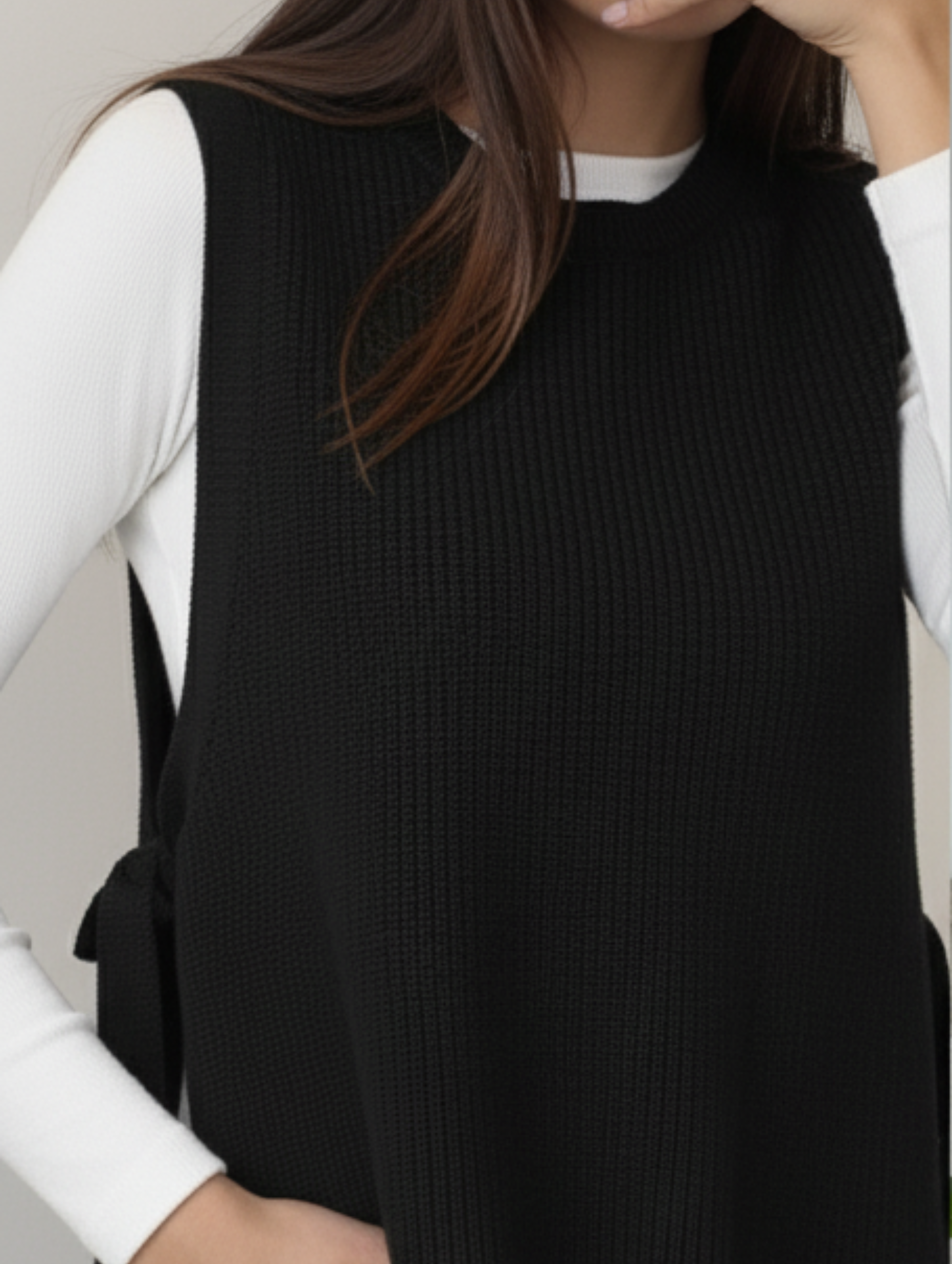 Chaleco Tejido Minimal Negro