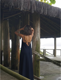 Vestido Sunset Largo Azul Noche