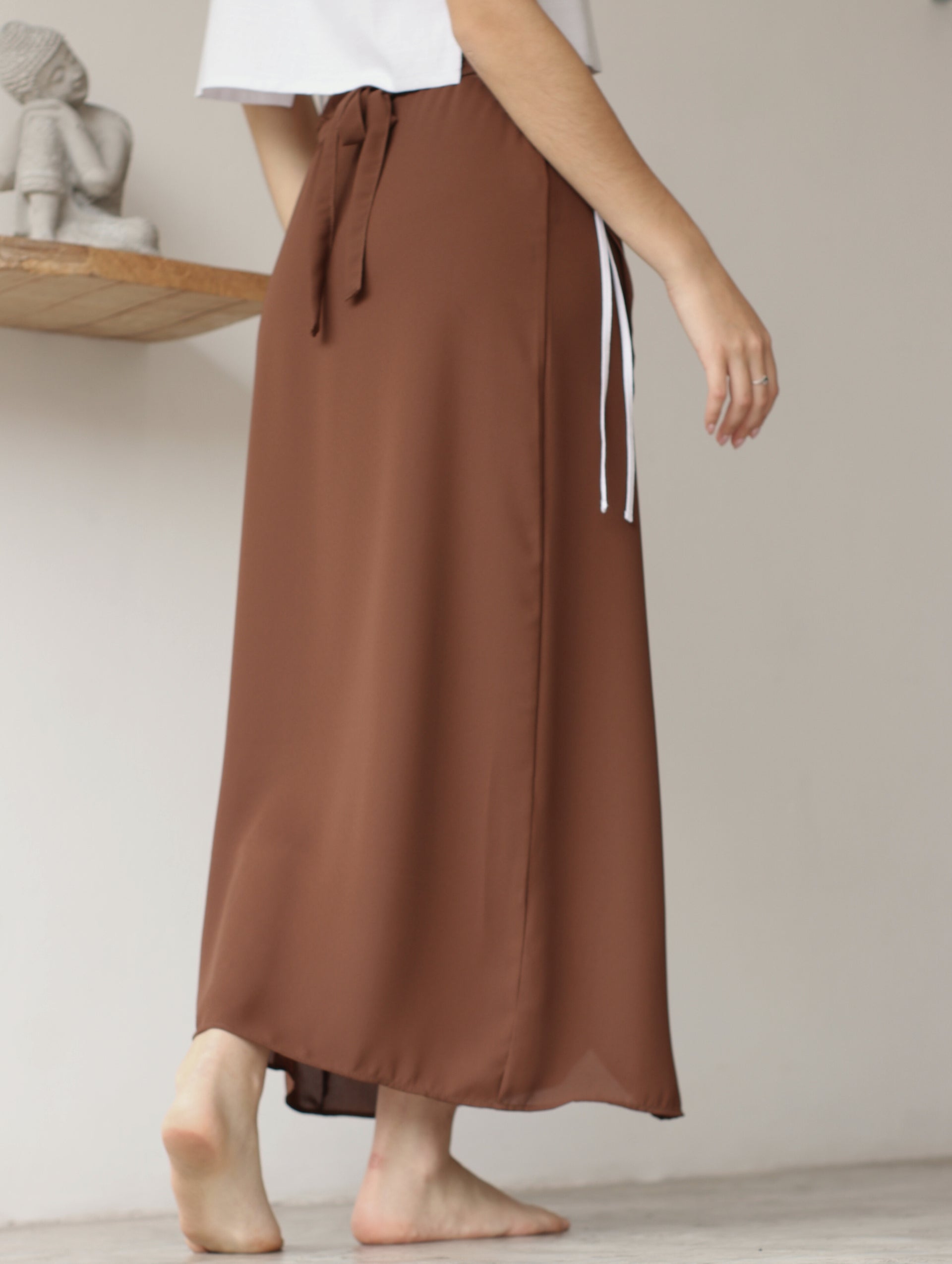 Falda Wrap Midi Chocolate