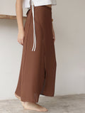 Falda Wrap Midi Chocolate
