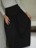 Falda Olivia Drill Negra