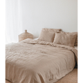 DUVET COVER LINO - HUZELNUT