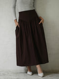 Falda Olivia Drill Chocolate