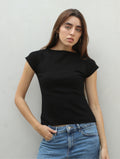 Polo Acanalado Aitana Negro