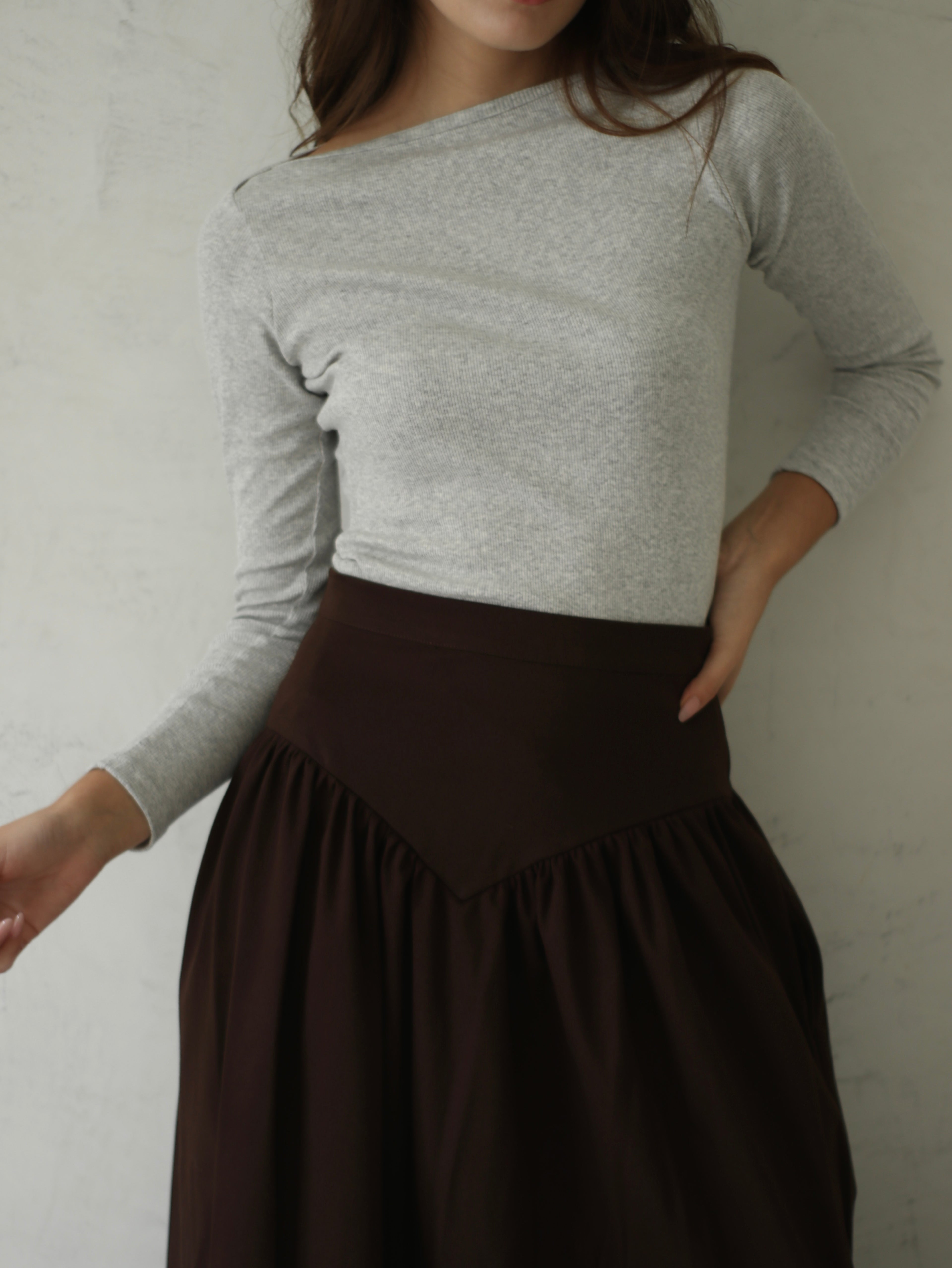 Falda Olivia Drill Chocolate