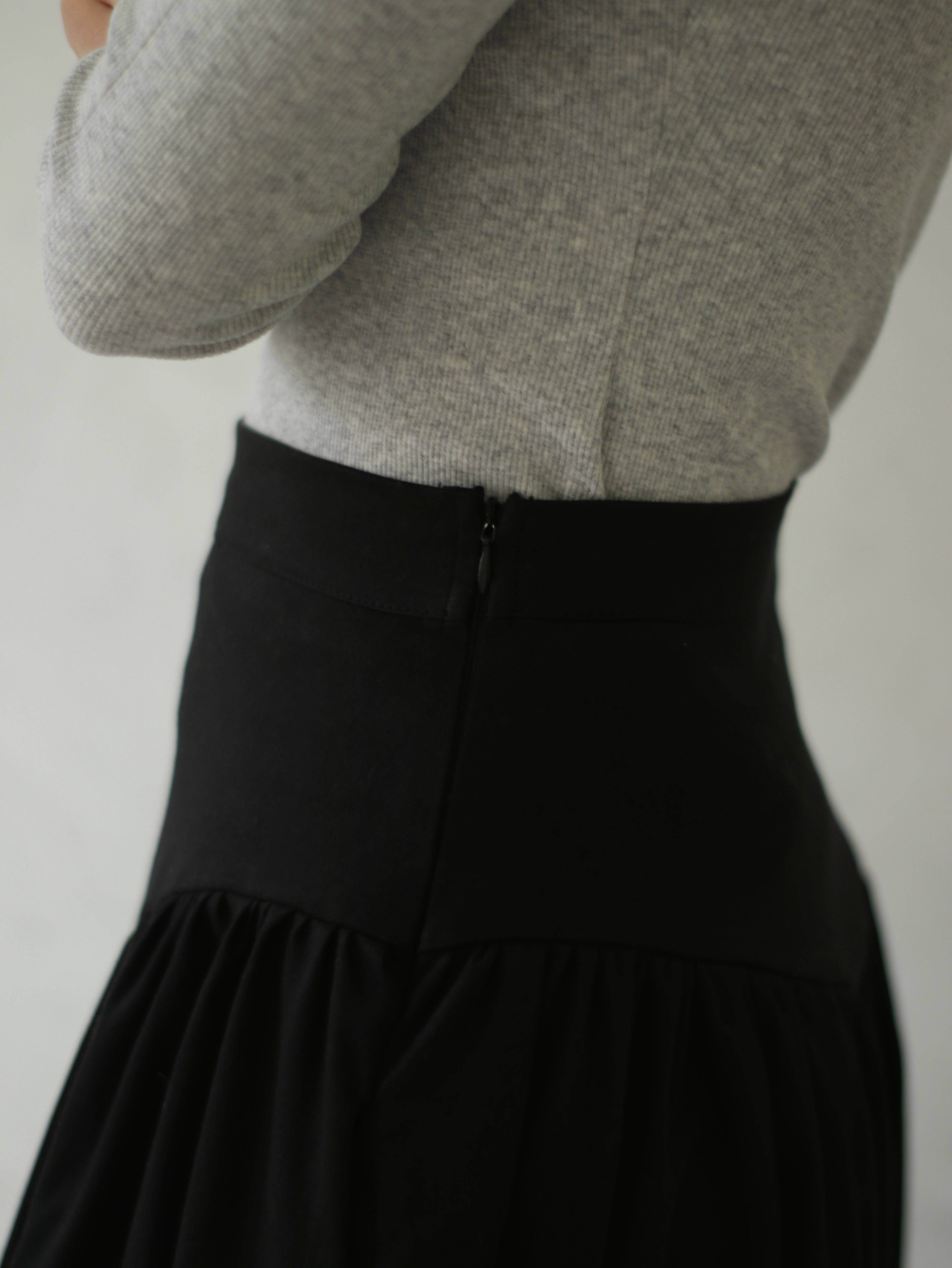 Falda Olivia Drill Negra
