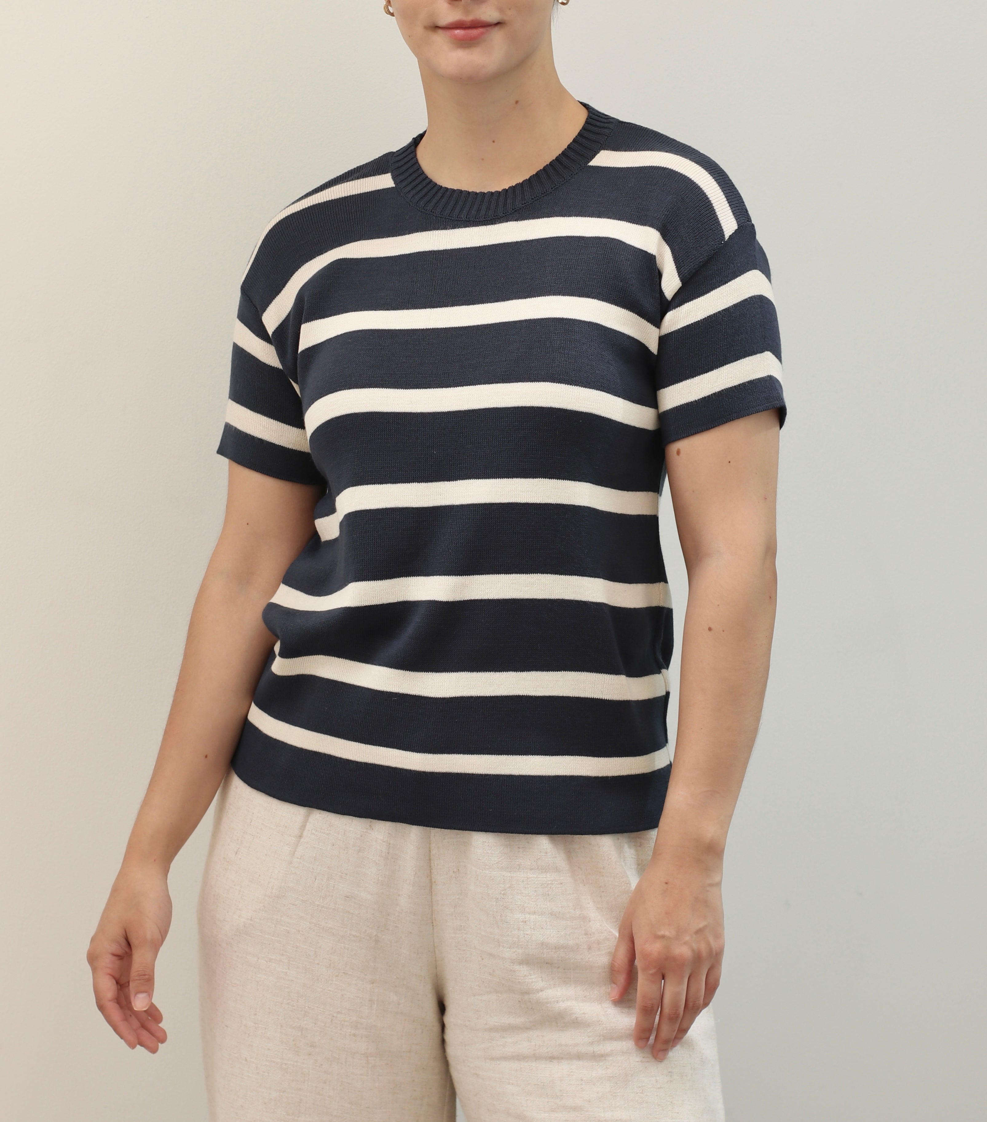 Polo a Rayas Azul