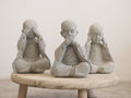Tres Budas sabios de Cemento