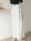 Falda Wrap Midi Lunares Perla