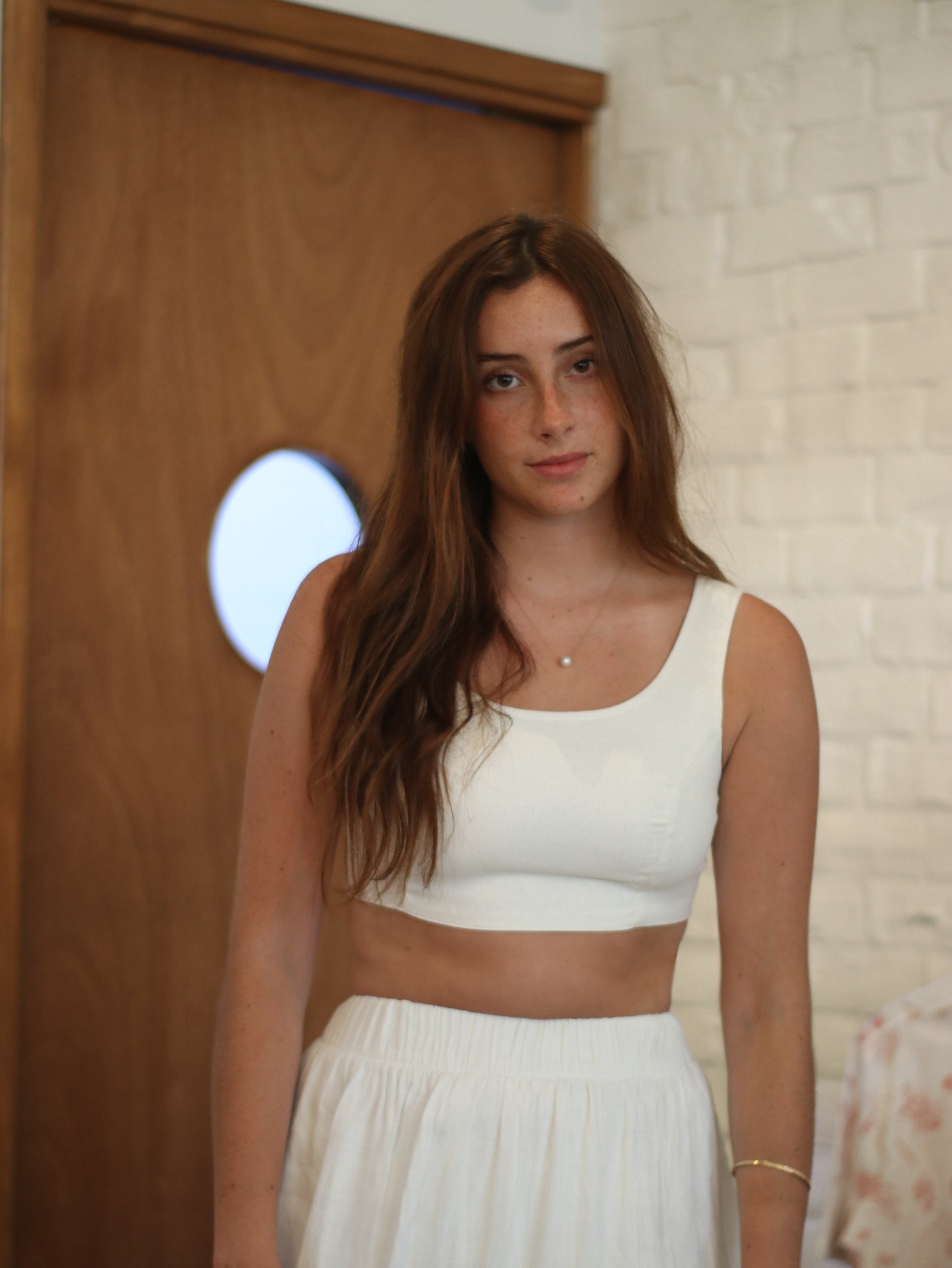 Top de Lino Perla