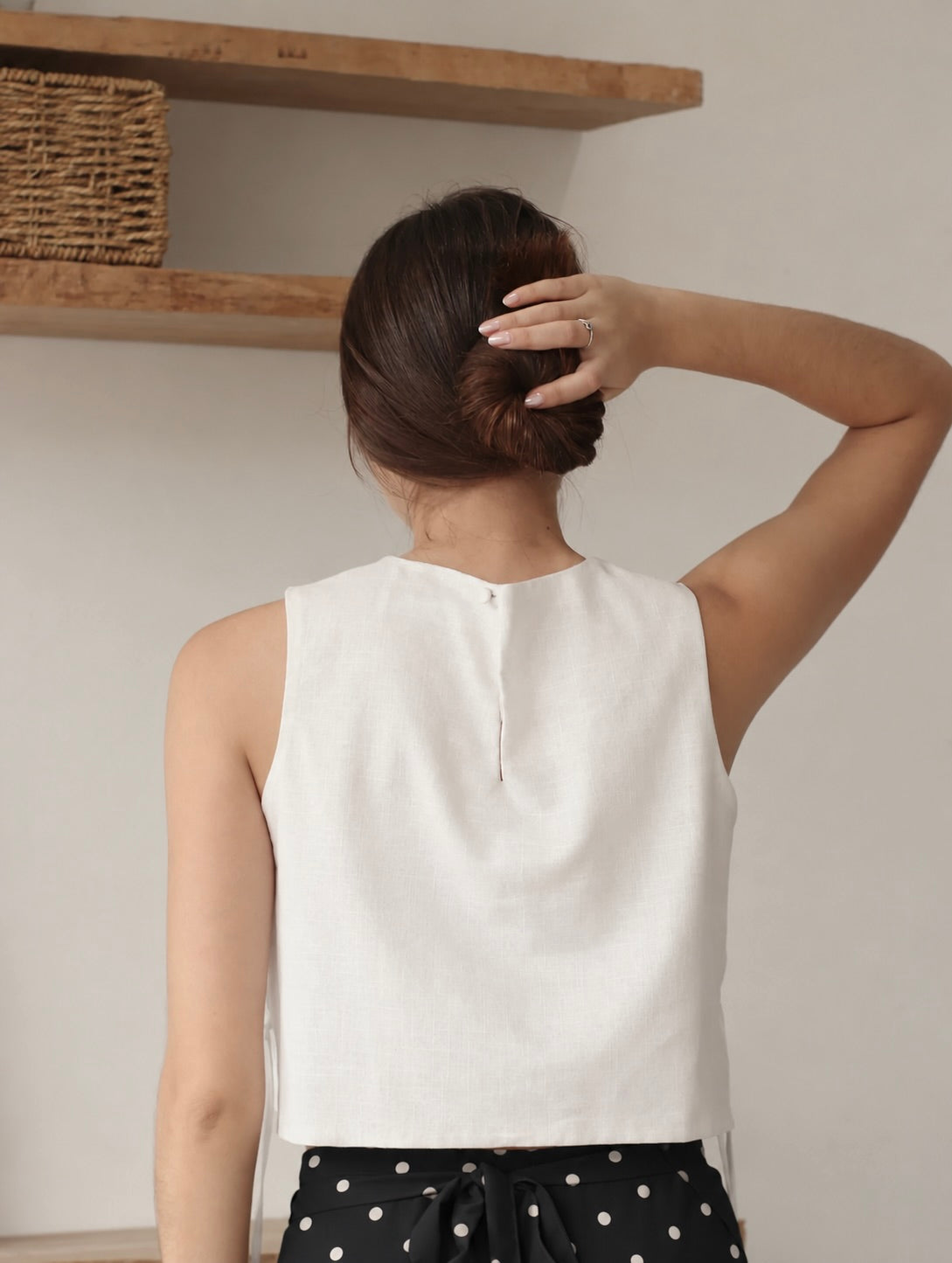 Blusa Lino Romina Perla