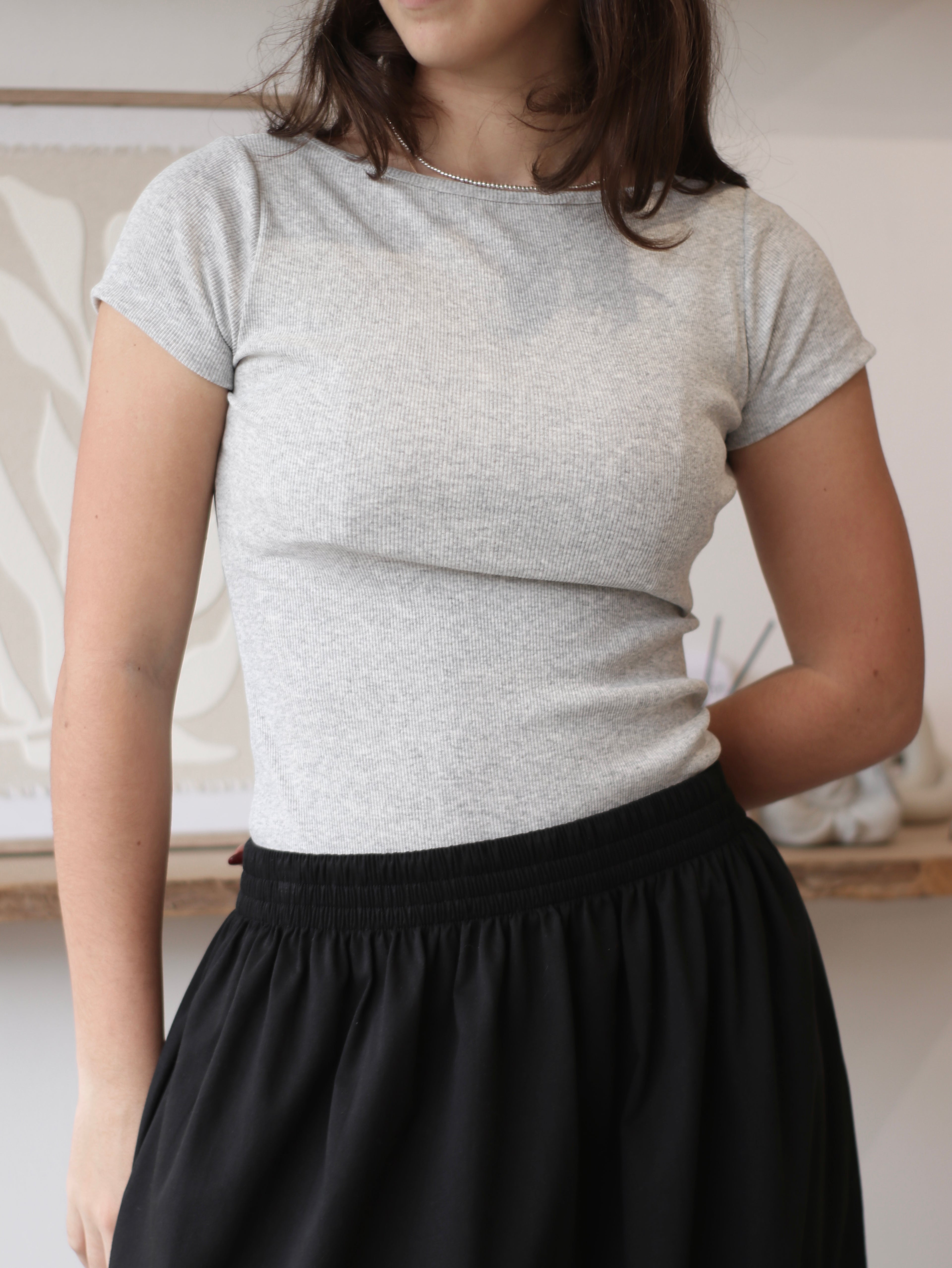Polo Acanalado Aitana Gris