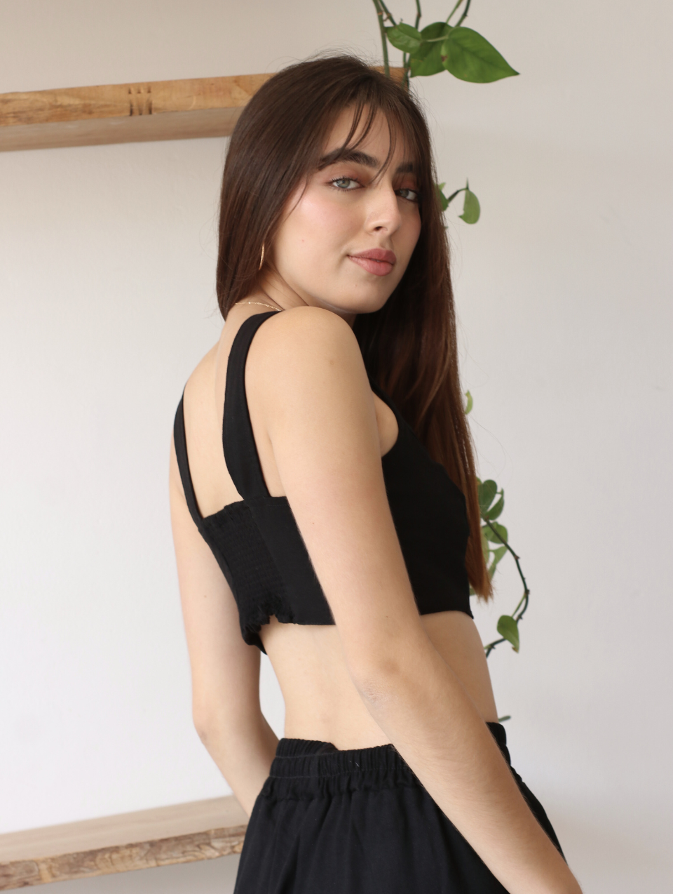 Top de Lino Negro