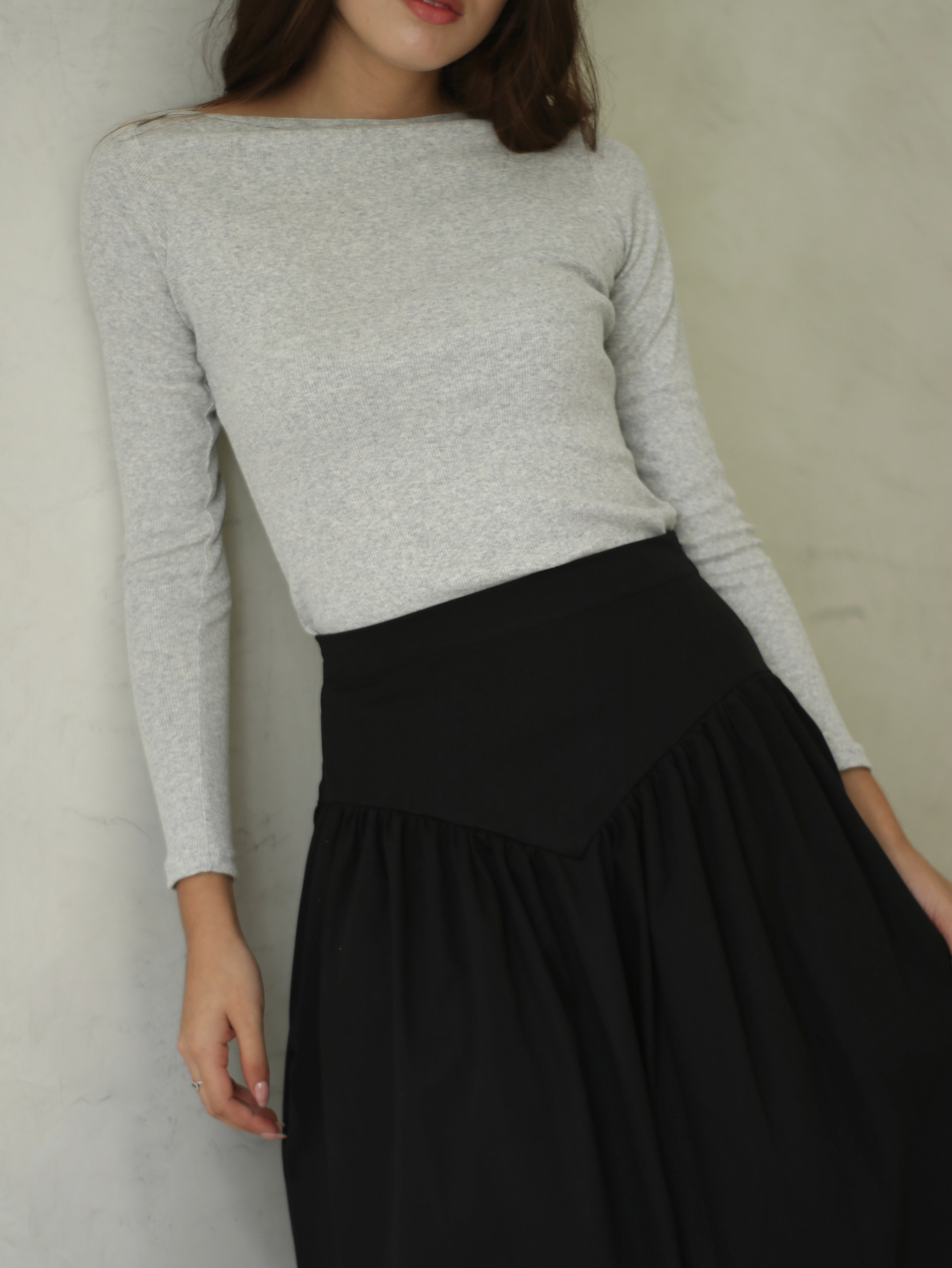 Polo Acanalado Gris