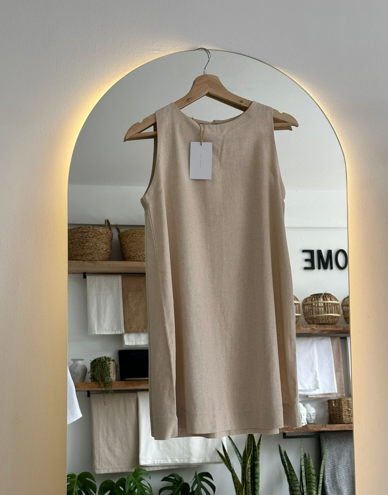 Vestido Lucrecia de Lino Beige