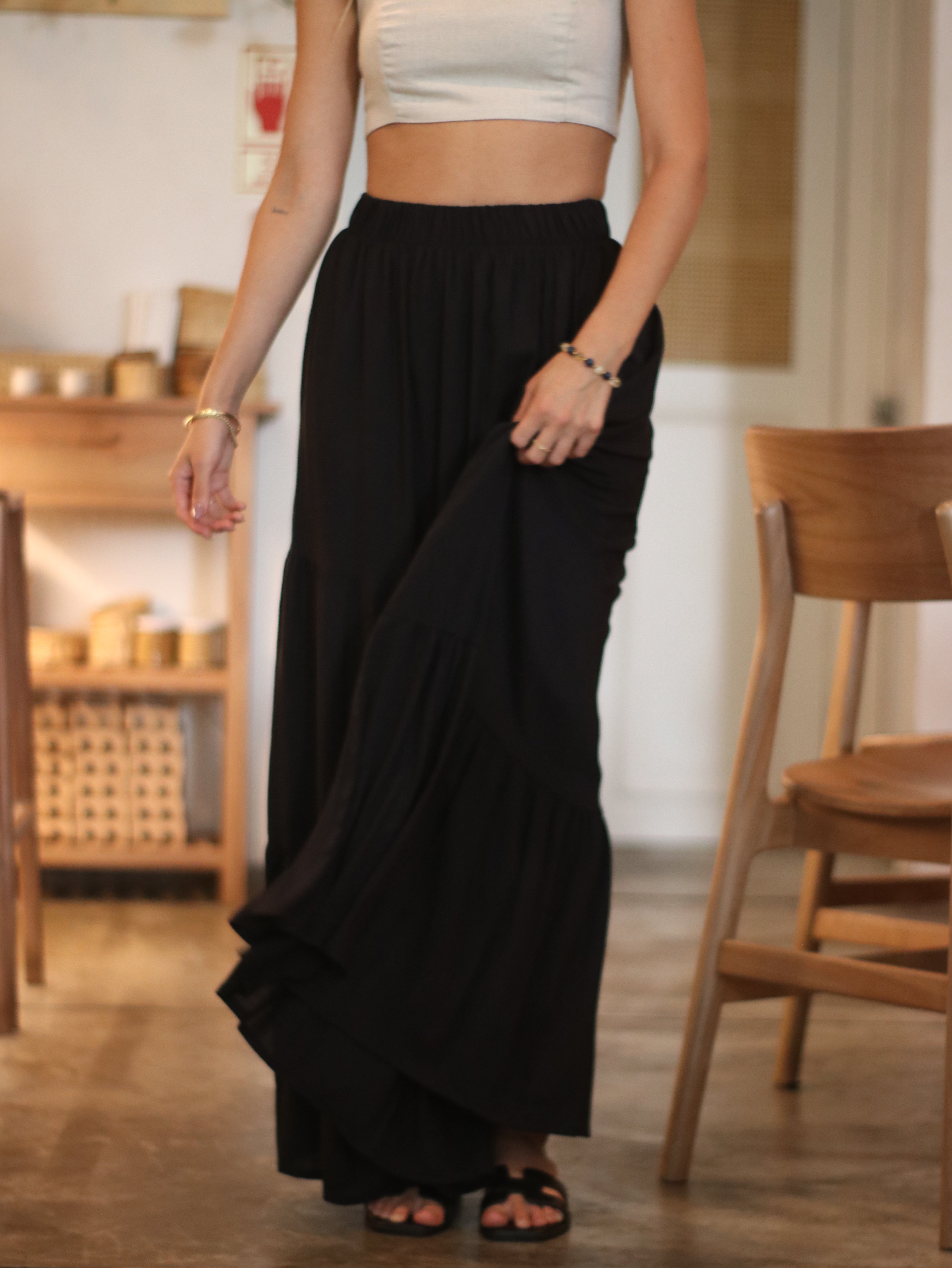 Falda Lino - Black