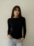 Polo Acanalado Negro