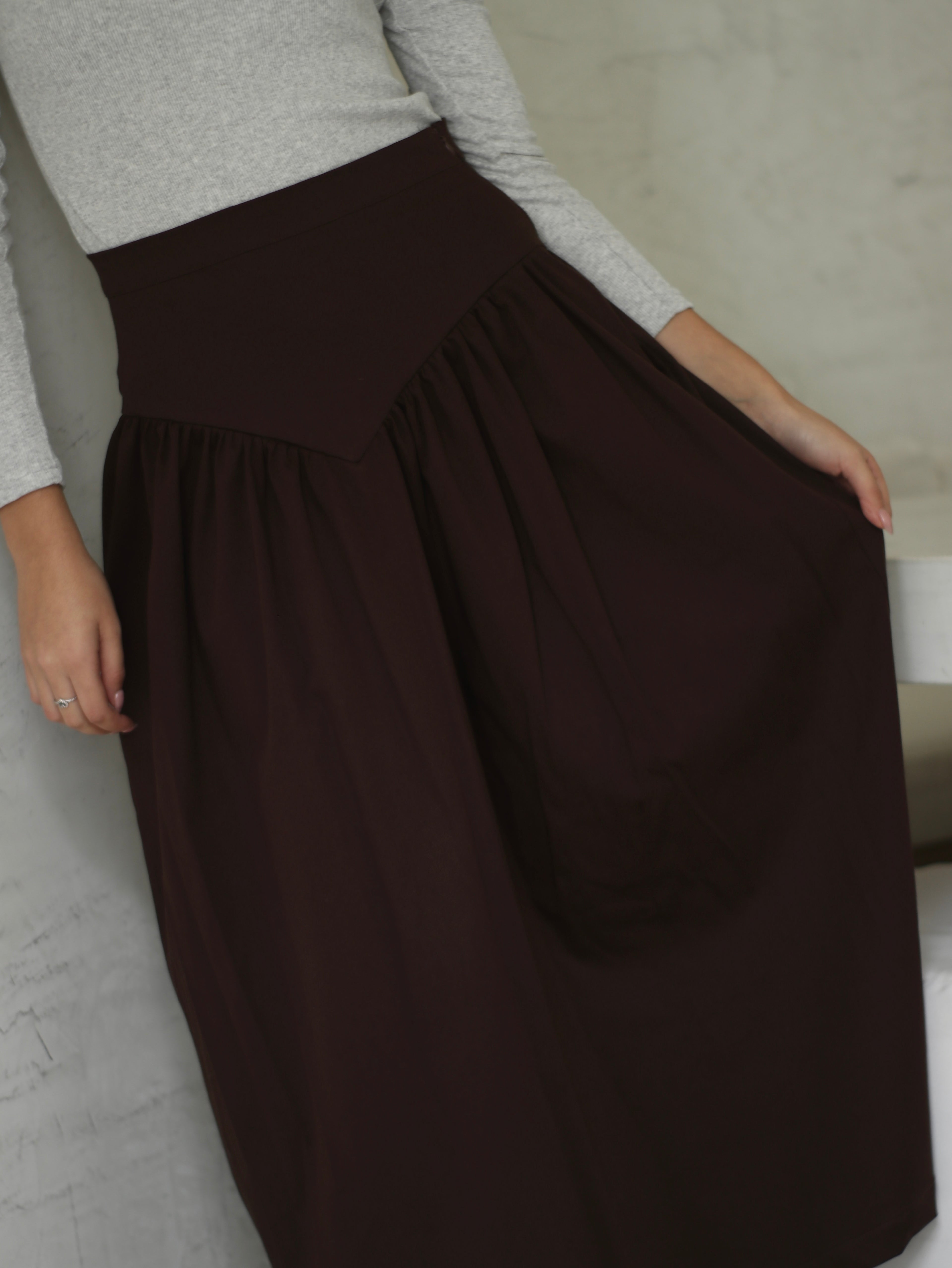 Falda Olivia Drill Chocolate