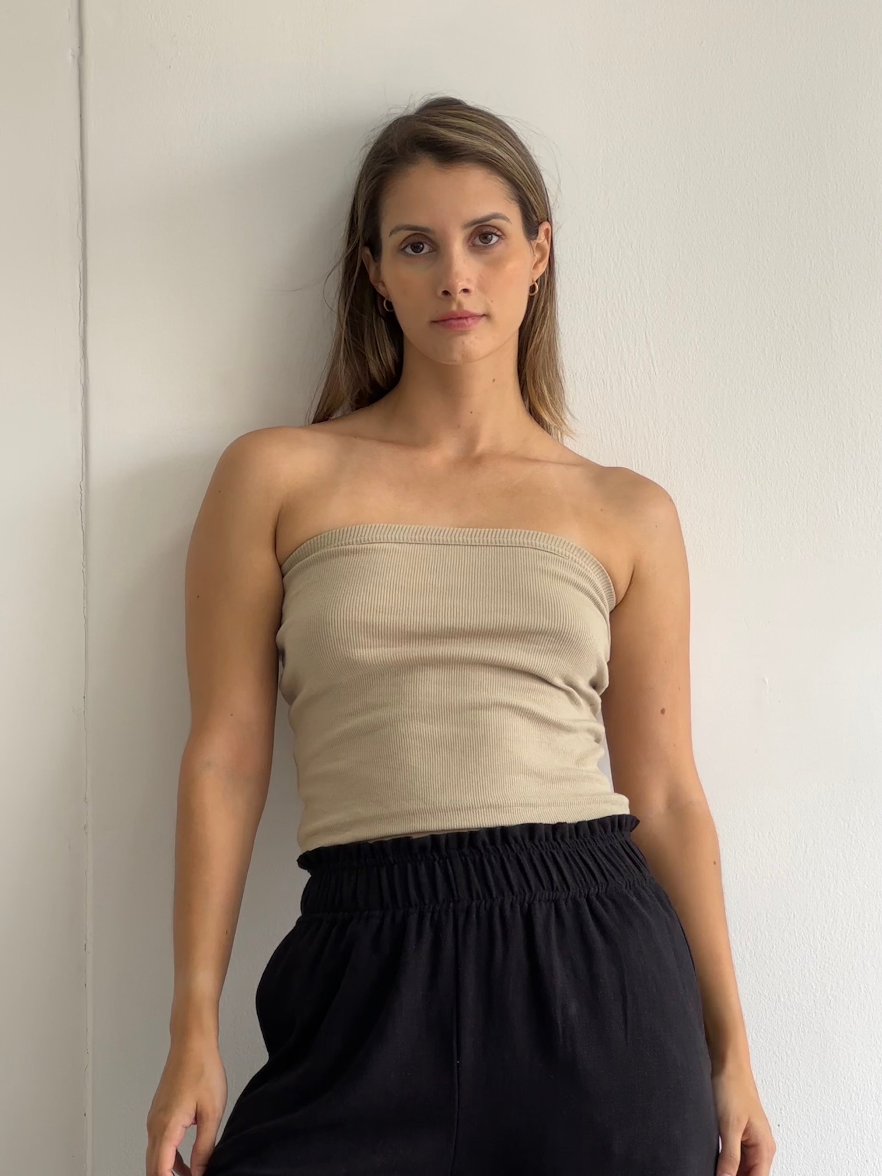 Acanalado Straple Beige