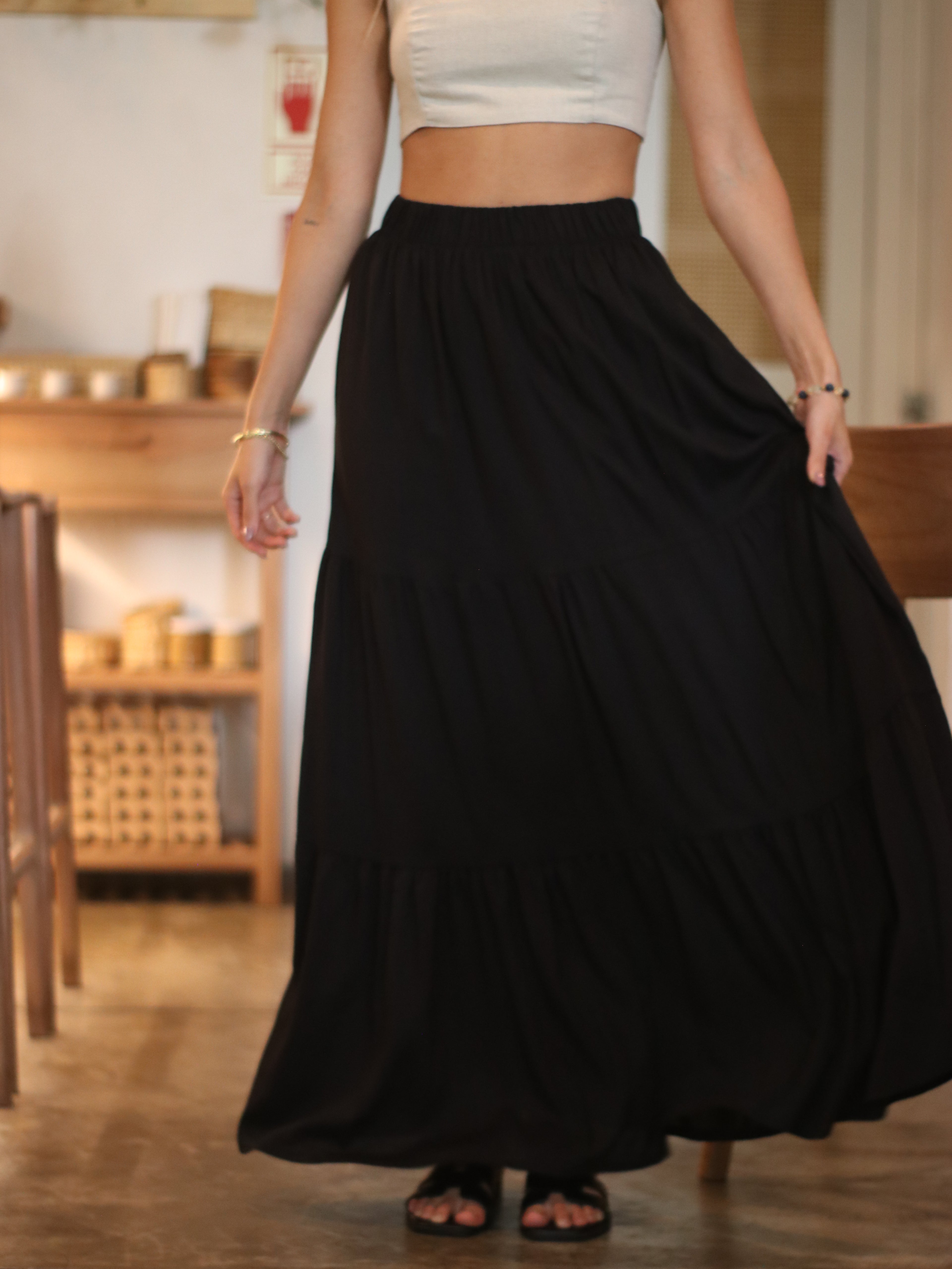 Falda Lino - Black