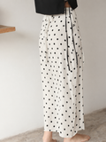 Falda Wrap Gasa Lunares Perla