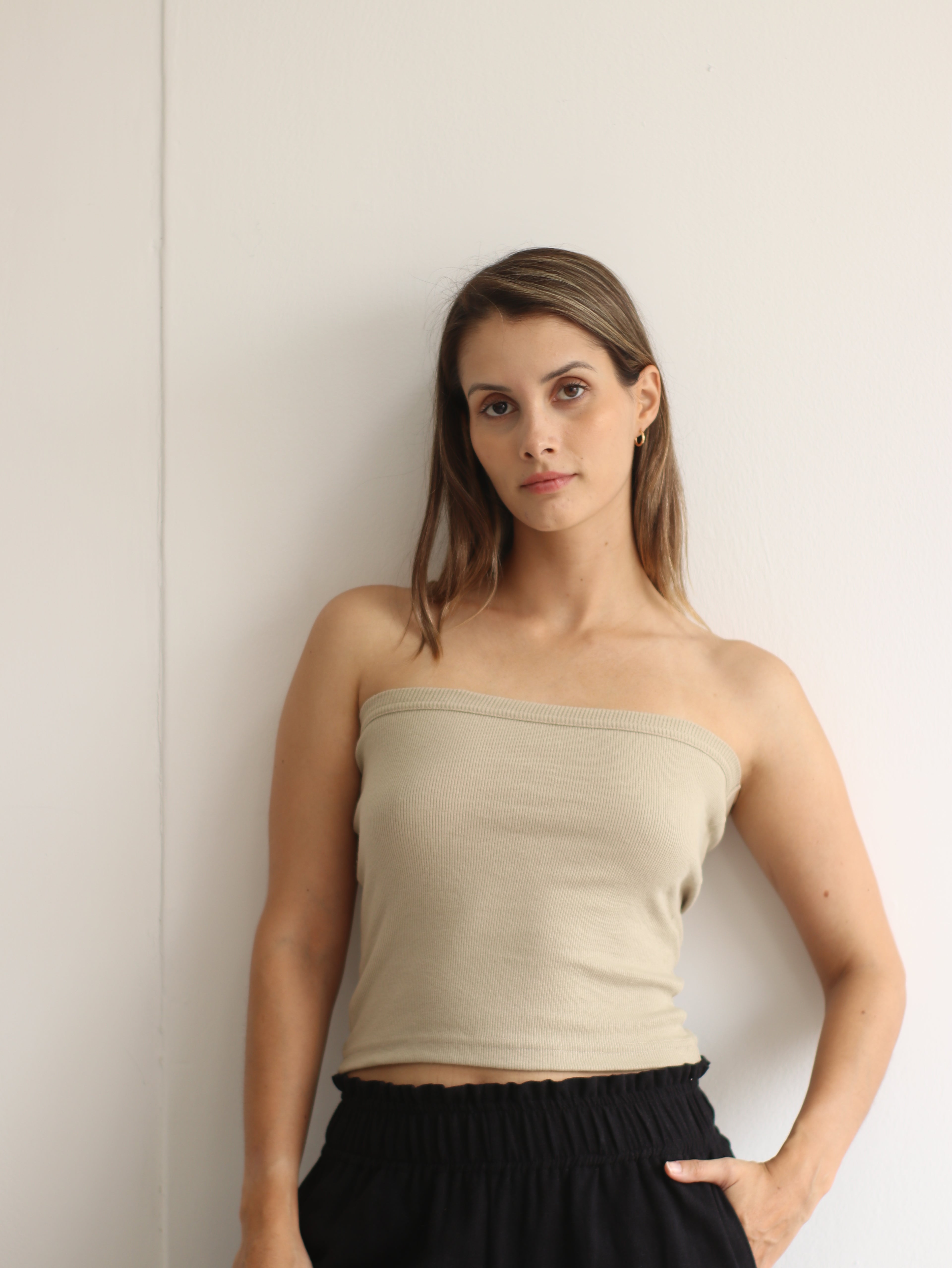 Acanalado Straple Beige