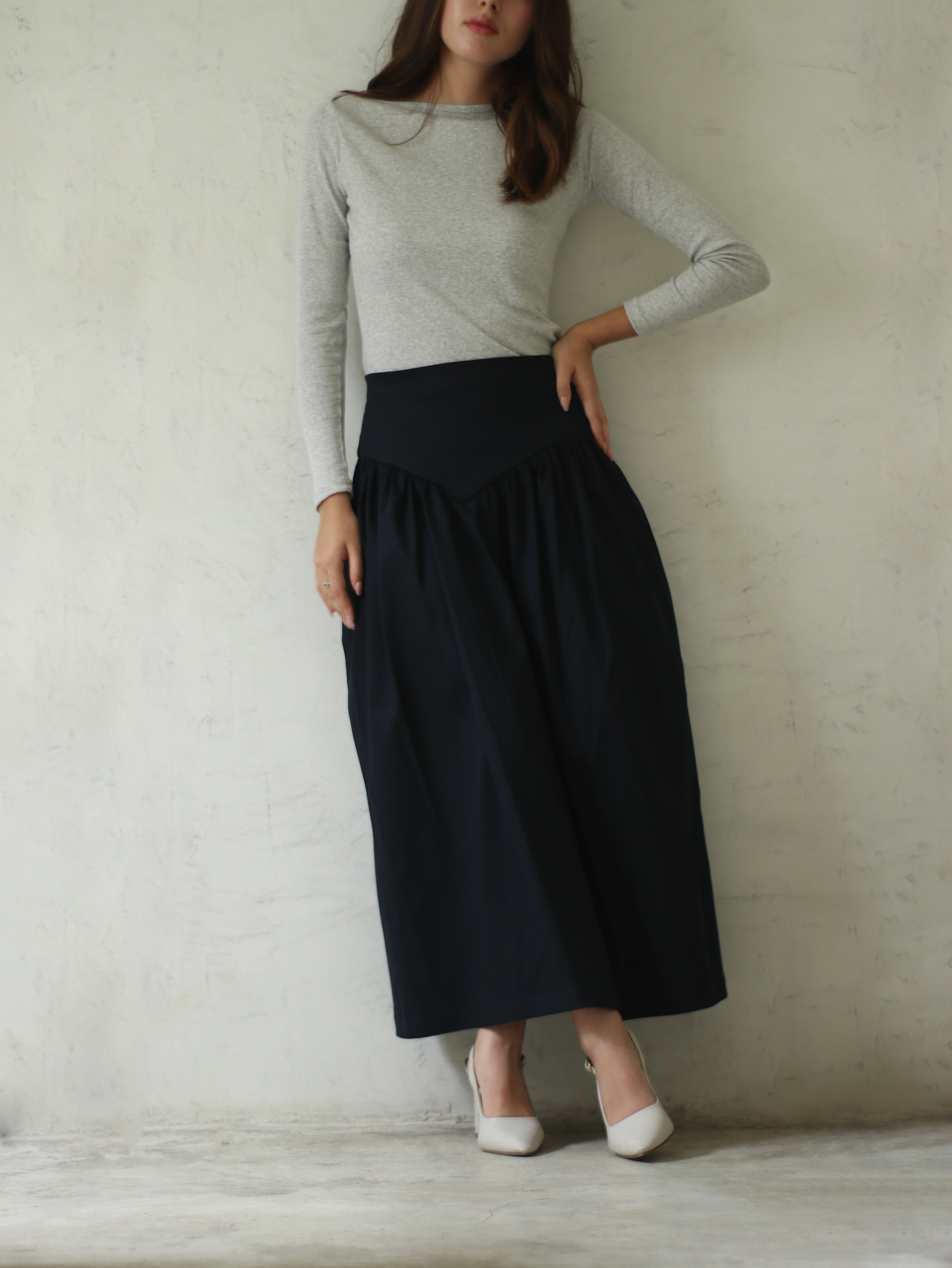 Falda Olivia Drill Azul
