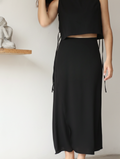 Falda Wrap Midi Negro