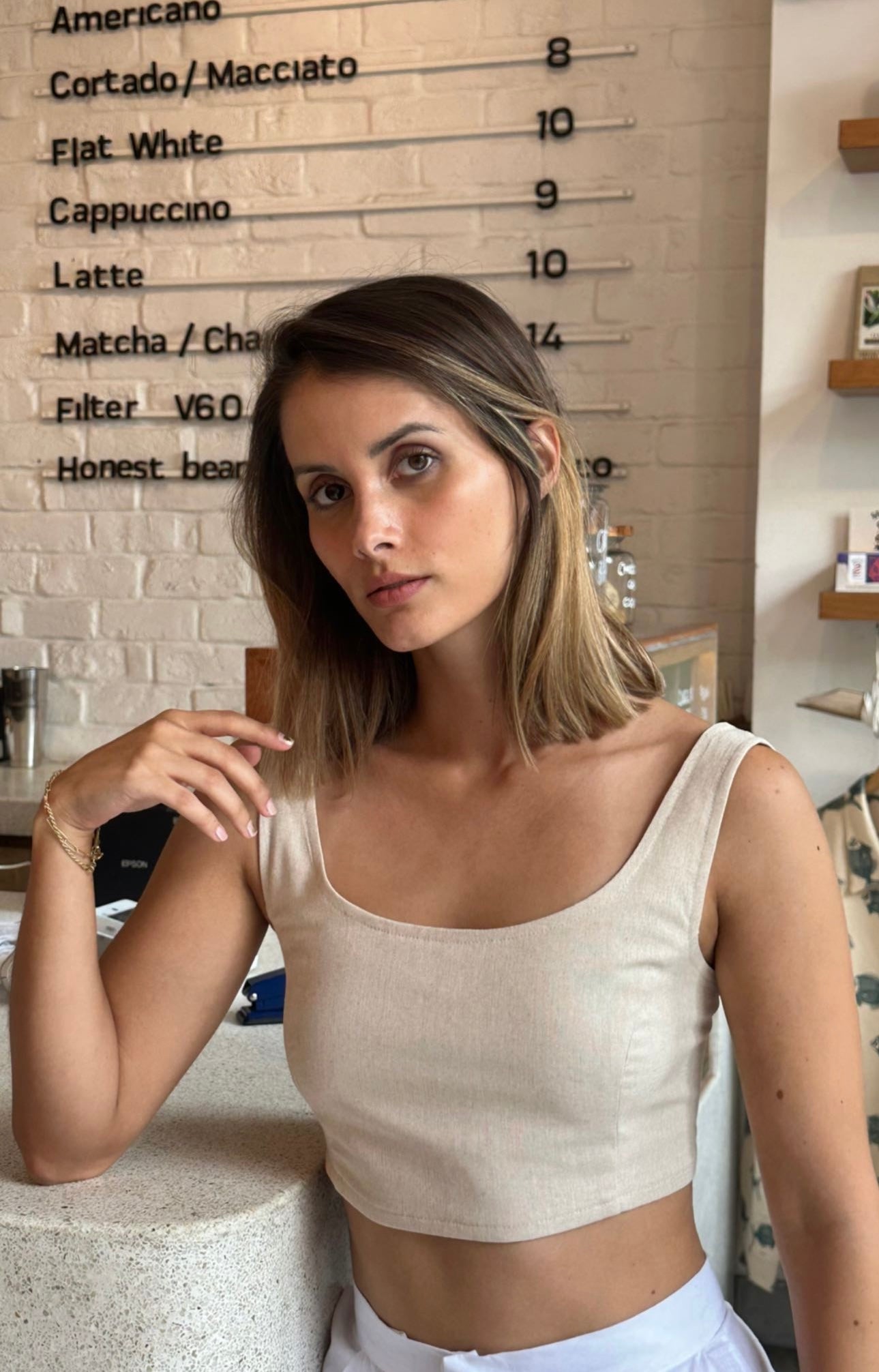 Top de Lino Beige