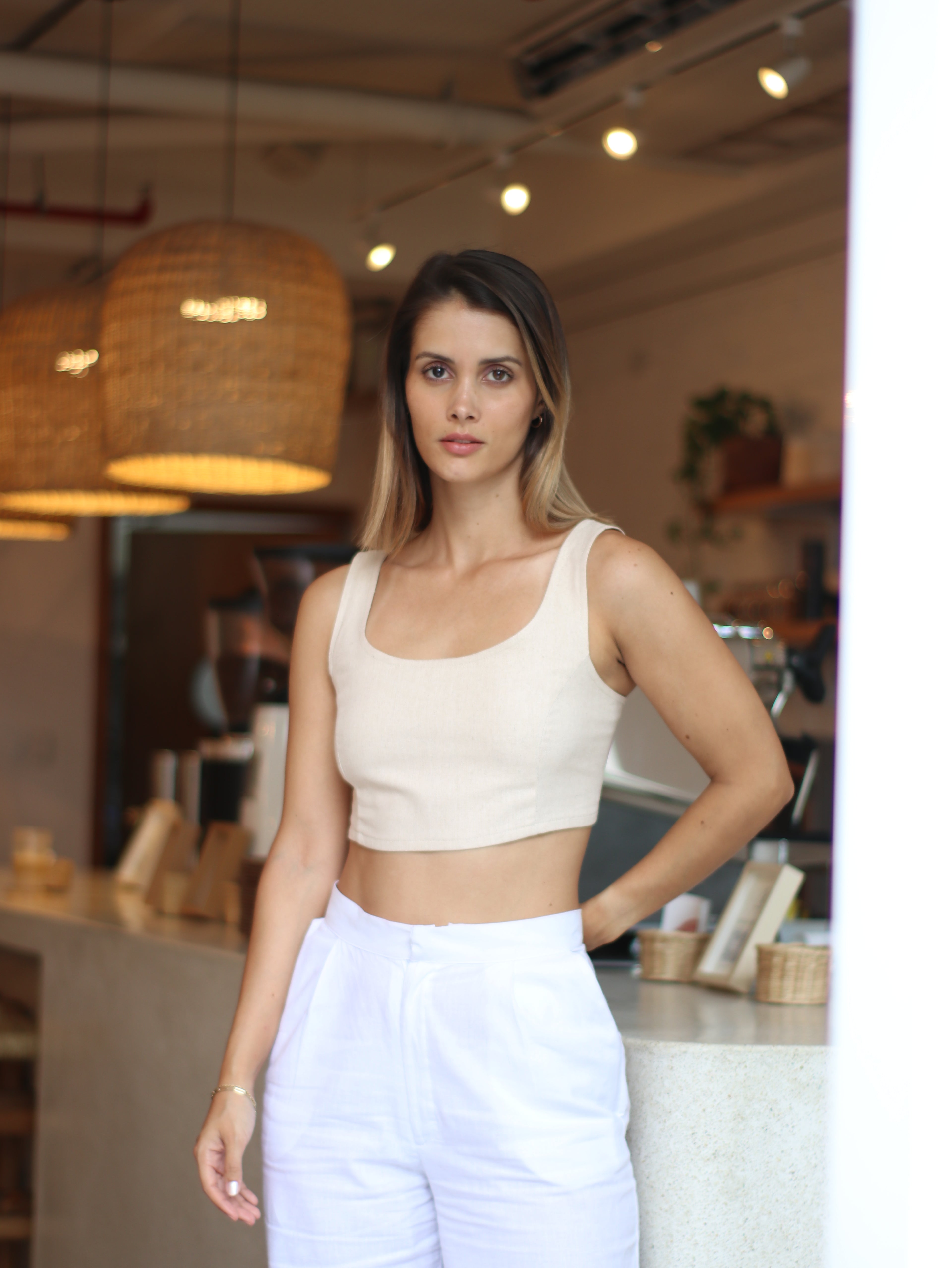 Top de Lino Beige