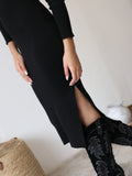 Vestido Robin Cuello Alto Negro